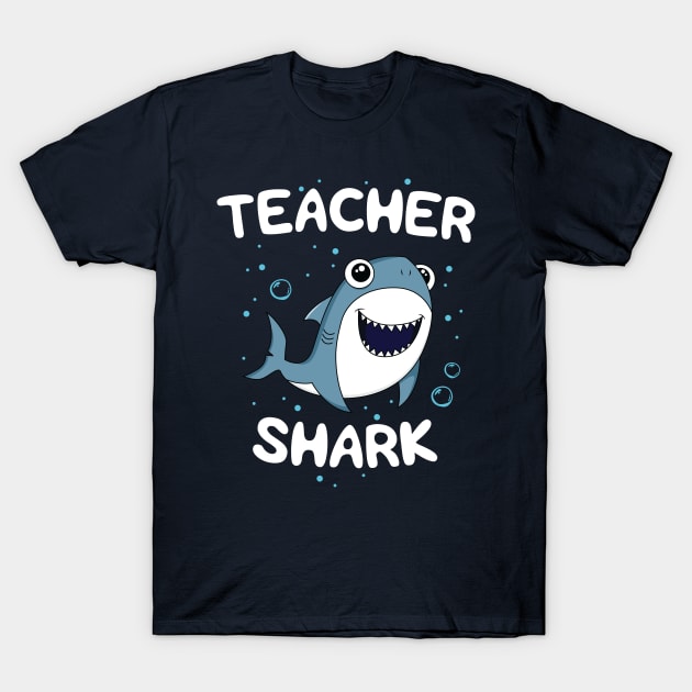 Teacher Shark T-Shirt Teaching Gift Back to School Women T-Shirt by 14thFloorApparel